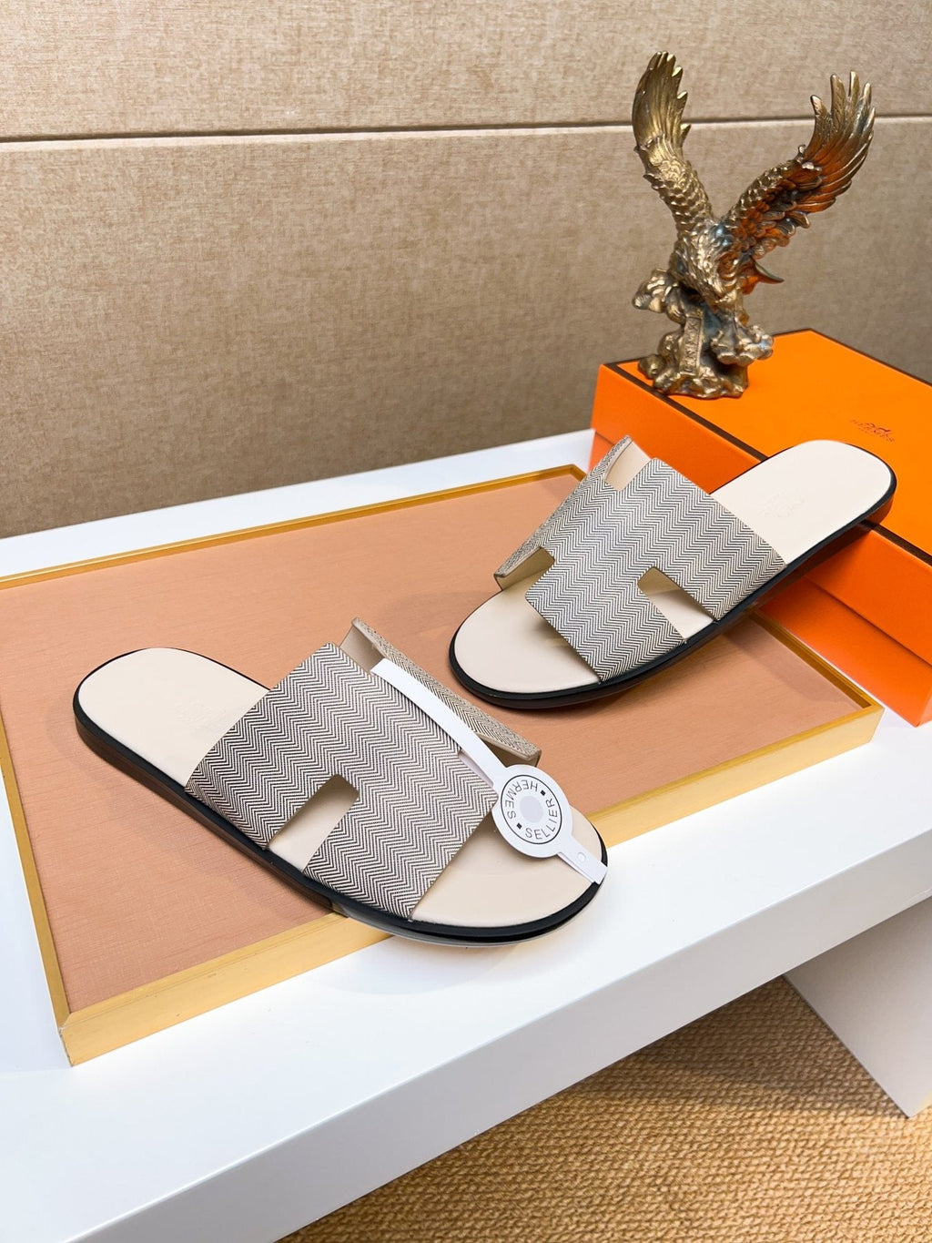 Hermès H-Upper Slide Sandals — side