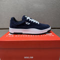 DIESEL Navy Blue and White Low-Top Sneakers — hero