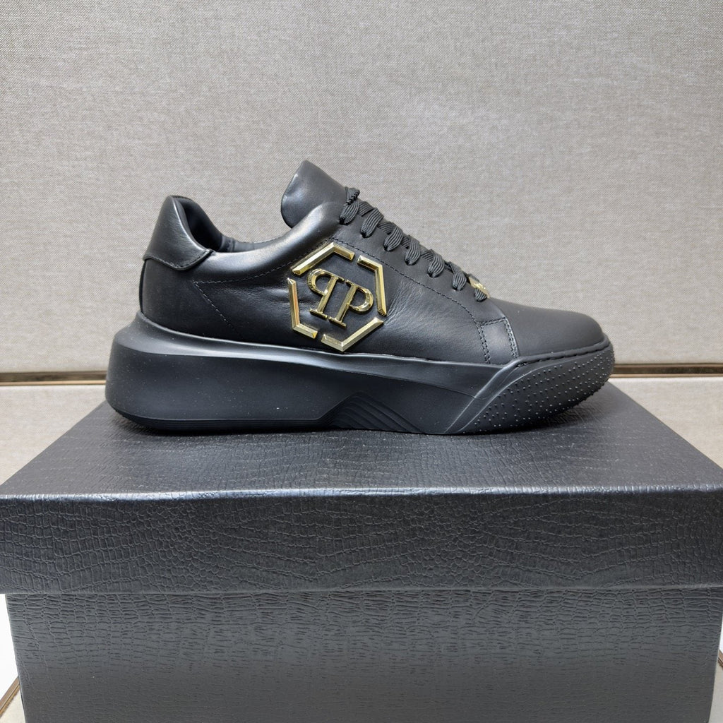 Philipp Plein Black Gold-Accent Sneakers — hero