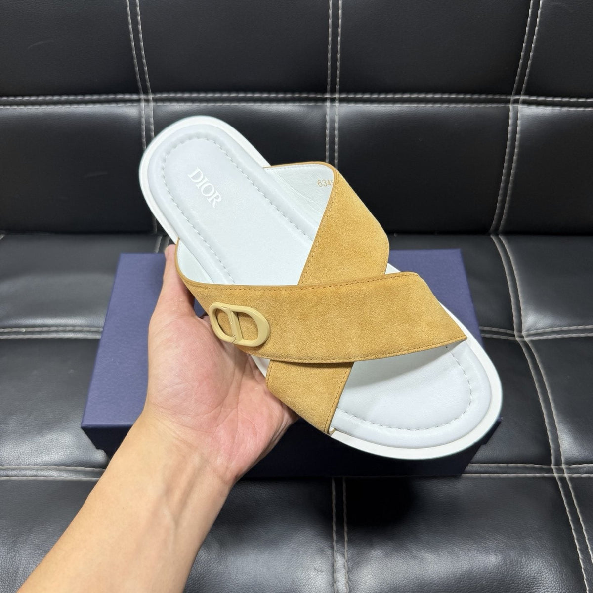Dior Crossover Slide Sandals — front