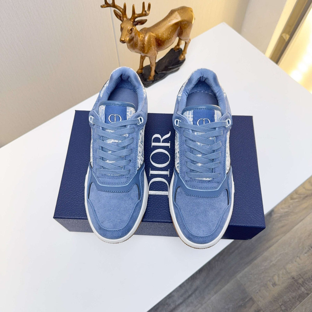 Dior Patterned Panel Low-Top Sneakers — front