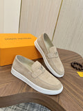 Louis Vuitton Textured Slip-On Sneakers — front