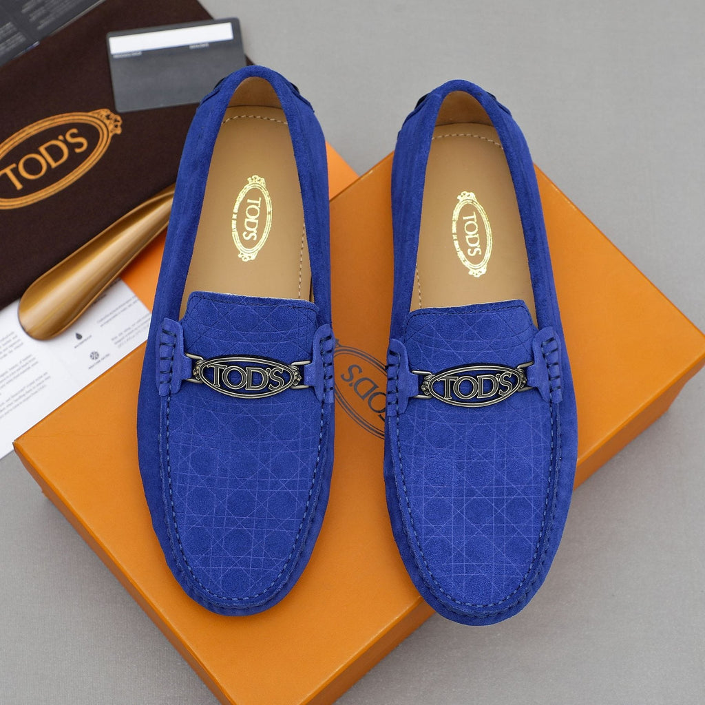 TOD'S Suede Metal-Hardware Loafers — front